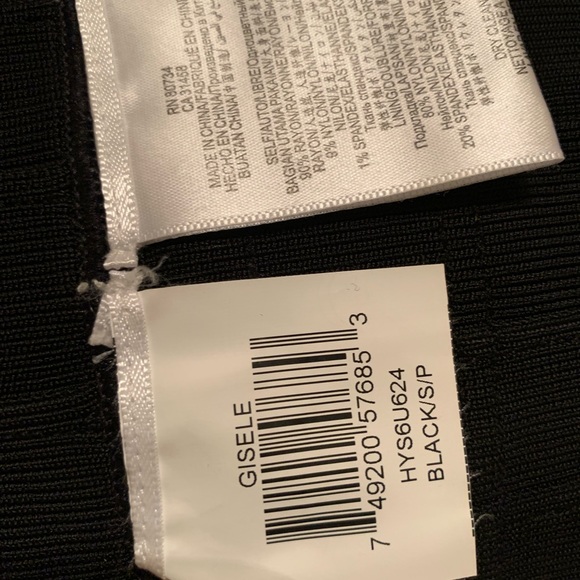 Hervé Leger Black Tan Gisele Bandage Short Dress - Picture 4 of 7